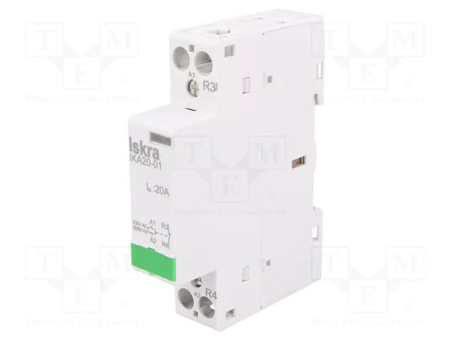 Contactor: 1-pole installation; 20A; 230VAC; NC; IKA ISKRA IKA20-01/230V