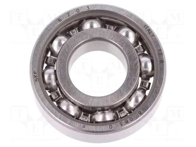 Bearing: single row deep groove ball; Øint: 17mm; Øout: 40mm SKF SKF6203