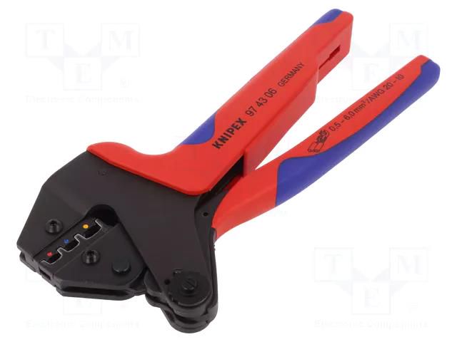 Tool: for crimping; insulated connectors,insulated terminals KNIPEX KNP.974306