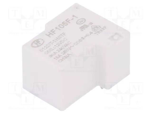 Relay: electromagnetic; SPST-NO; Ucoil: 12VDC; 40A; max.277VAC HONGFA RELAY HF105F1/012DT-1HST
