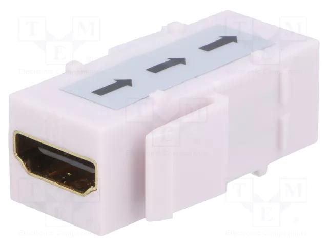 Coupler; socket; female x2; HDMI socket x2; repeater; gold-plated LOGILINK LOG-NK0014R