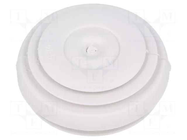 Grommet; stepped,with bulkhead; Ømount.hole: 23mm; SBS; grey; IP55 SCHNEIDER ELECTRIC ISM71071