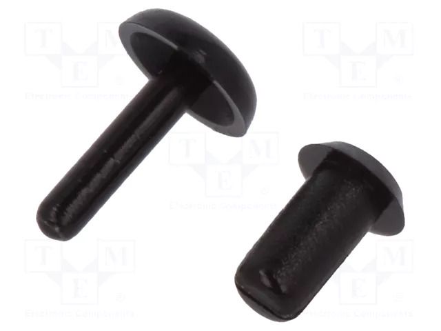 Rivet; polyamide; L.rivet: 4mm; black; dismountable,push-in DREMEC DR8G4012.0X2.8B