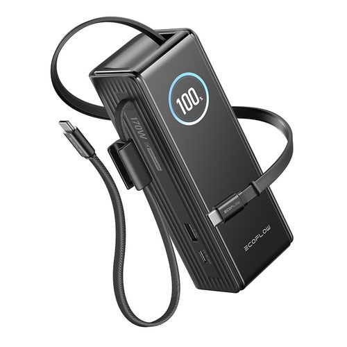 EcoFlow RAPID Powerbank 25000mAh, 170W (built-in 100W cables)., EcoFlow EF-RAPID25K100W-B-EU
