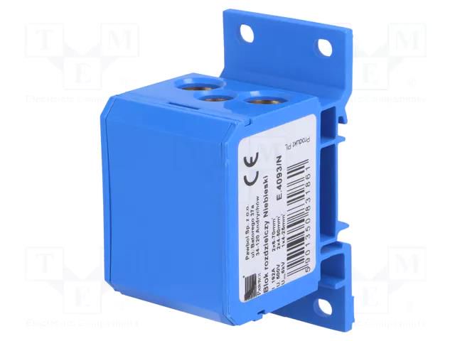 Splice terminal: distribution block; 2.5÷70mm2; ways: 1; blue PAWBOL PE.4093/N