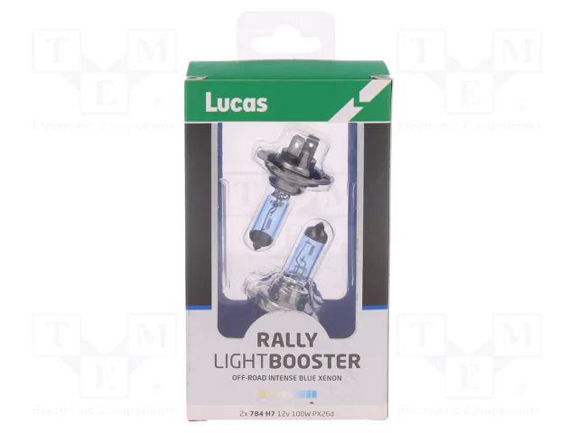 Filament lamp: automotive; PX26d; dark blue; 12V; 100W; RALLY LUCAS LLX784BLX2