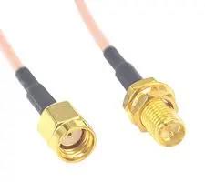 RF CORD, REV SMA PLUG-BHD JACK, 3.9" 415-0201-MM100