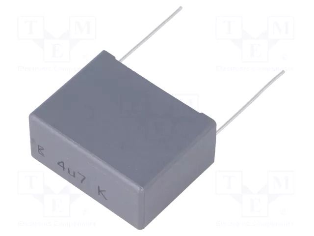 Capacitor: polypropylene; X2; F863; 4.7uF; 630VDC; 310VAC; THT; ±10% KEMET F863RL475K310ALW0L