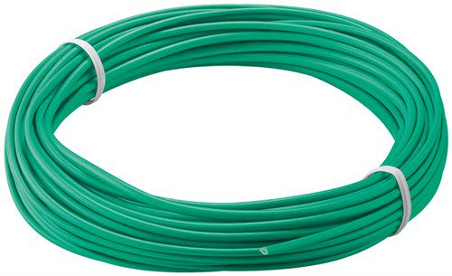 Insulated Copper Wire, 10 m, Green - 1-wire copper cable, stranded (18x 0.1 mm) 55042