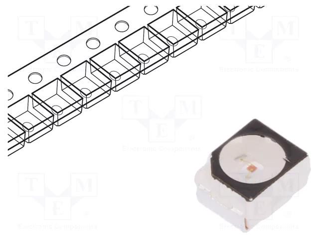 LED; yellow; SMD; 3528,PLCC2; 900÷1800mcd; 3.5x2.8x1.9mm; 120° LITEON LTST-B680VSKT