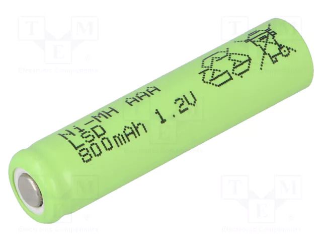 Re-battery: Ni-MH; AAA,R3; 1.2V; 800mAh; Ø10.1x44mm JJJ ACCU-AAA800/JJJ