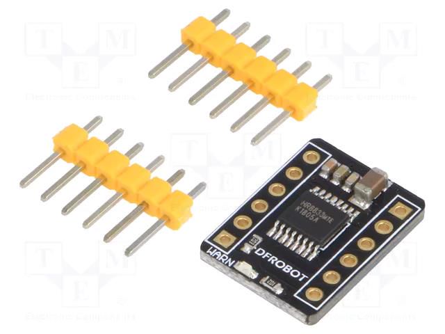 DC-motor driver; HR8833; analog,PWM; Uin mot: 3.3÷10V; Ch: 2; 1.5A DFROBOT DF-DRI0040