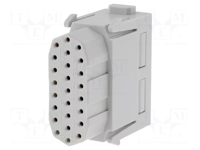 Connector: HDC; module; female; 4A; 50V; Han-Modular®; PIN: 25 HARTING 09140253101