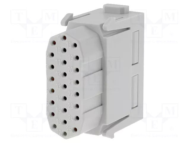 Connector: HDC; module; female; 4A; 50V; Han-Modular®; PIN: 25 HARTING 09140253101