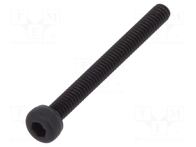 Screw; M2x20; 0.4; Head: cheese head; hex key; HEX 1.5mm; steel BOSSARD B2X20/BN7