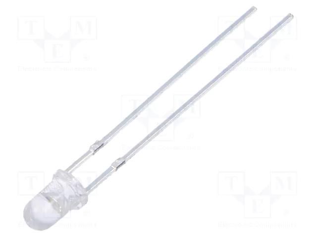 LED; white cold; 3mm; 8000÷15000mcd; 30°; Front: convex; 2.8÷3.6VDC FORYARD FYL-3014UWC1A
