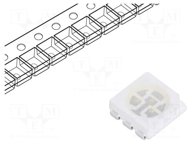 LED; SMD; 5050,PLCC6; green; 12lm; 3500÷4500mcd; 5.4x5x1.5mm; 120° FORYARD FYLS-5050NPGC