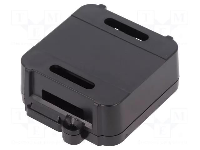 Enclosure: junction box; X: 44.5mm; Y: 57mm; Z: 19mm; black; CBOX INT ITALTRONIC IT-12.0000007
