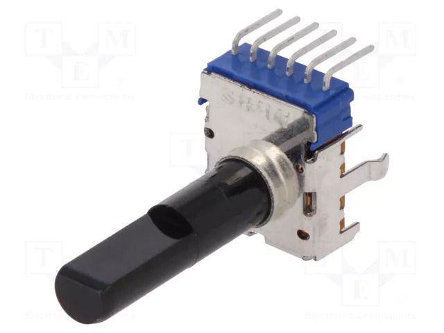 Potentiometer: shaft; 50mW; 50kΩ; ±20%; 300°; for PCB; Shaft: 6mm ALPS RK12L123000E