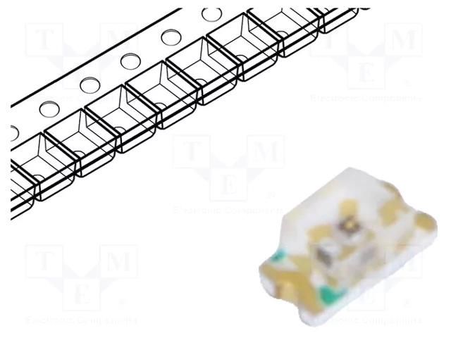 LED; yellow; SMD; 0603; 120mcd; 1.6x0.8x0.8mm; 130°; 20mA; λd: 592nm FORYARD FYLS-0603UYC