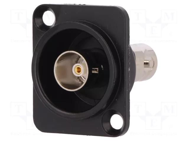 Coupler; BNC socket,both sides; insulated; 75Ω; FT; black; metal CLIFF CP30126