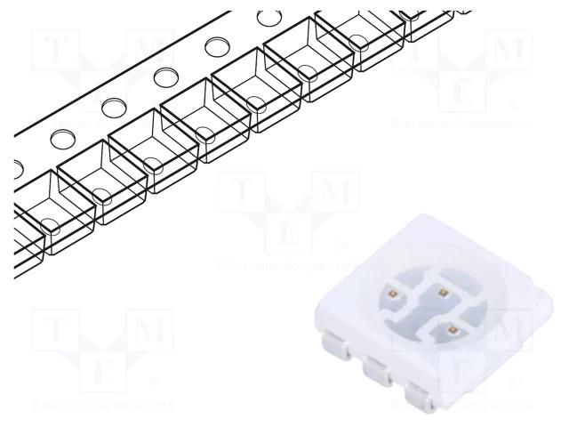 LED; SMD; 5050,PLCC6; red; 6lm; 810÷2225mcd; 5.4x5x1.5mm; 120°; 60mA FORYARD FYLS-5050PURC