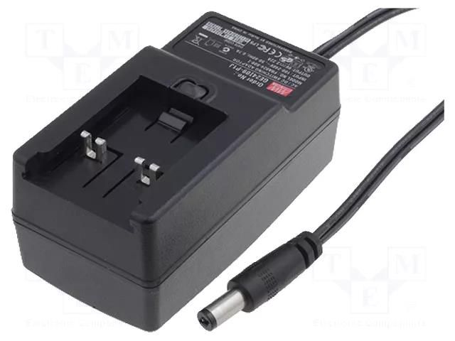 Power supply: switching; mains,plug-in; 5VDC; 3A; 15W; Out: 5,5/2,1 MEAN WELL GE24I05-P1J