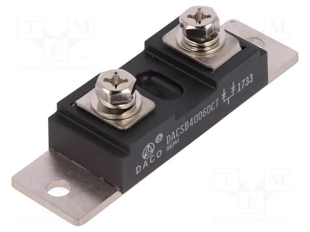 Module: diode; double,common cathode; 600V; If: 200Ax2; screw; SiC DACO Semiconductor DACSB40060CT-DCO