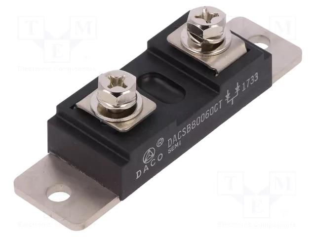 Module: diode; double,common cathode; 600V; If: 400Ax2; Ifsm: 3kA DACO Semiconductor DACSB80060CT-DCO