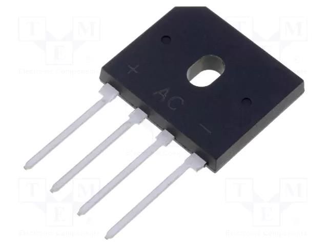 Bridge rectifier: single-phase; Urmax: 50V; If: 4A; Ifsm: 150A; flat VISHAY GBU4A-E3/51