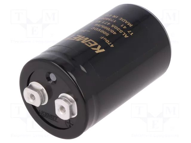 Capacitor: electrolytic; 470uF; 500VDC; Ø51x82mm; Pitch: 22.2mm KEMET ALS30A471KE500