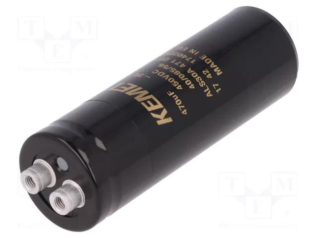 Capacitor: electrolytic; 470uF; 450VDC; Ø36x105mm; Pitch: 12.8mm KEMET ALS30A471DF450