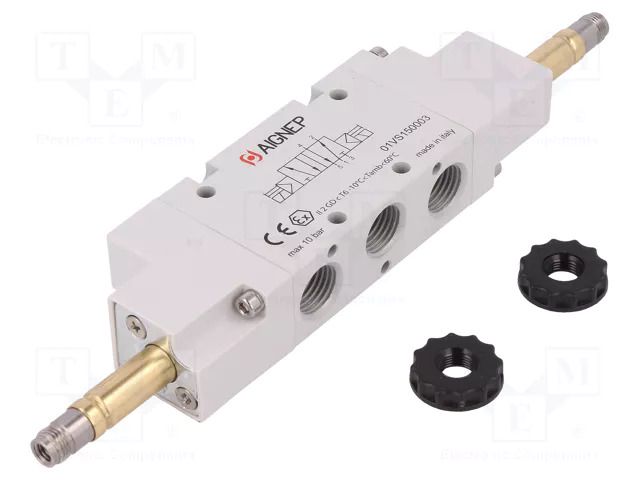 Electromagnetic valve; 1÷10bar; 5/2 bistable; Thread: G 1/4"; 9mm AIGNEP 01VS150003