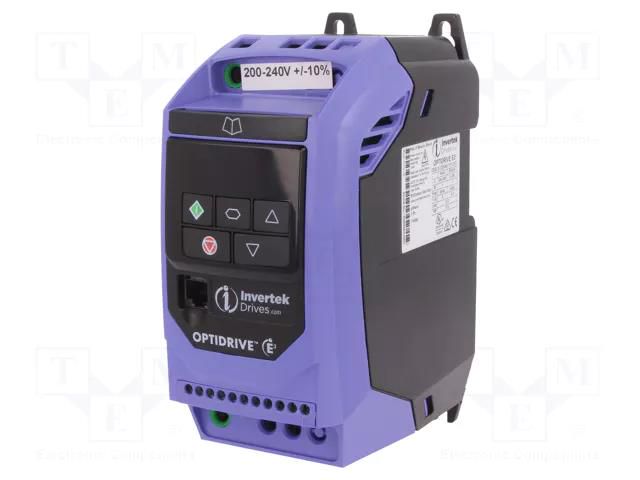 Vector inverter; Max motor power: 0.37kW; Usup: 200÷240VAC; IN: 4 INVERTEK DRIVES ODE31200431F1201