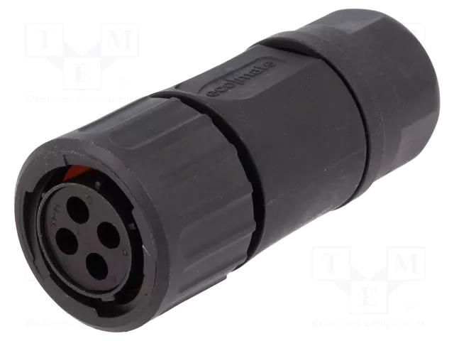 Connector: circular; plug; for cable; PIN: 4; female; w/o contacts AMPHENOL RTS6BS14N4S03
