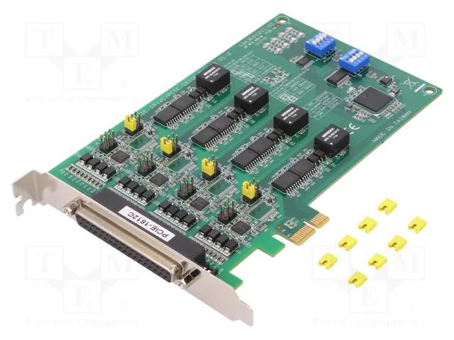 Serial port card; PCI,RS232/RS422/RS485 x4; D-Sub 37pin,female ADVANTECH PCIE-1612C-AE