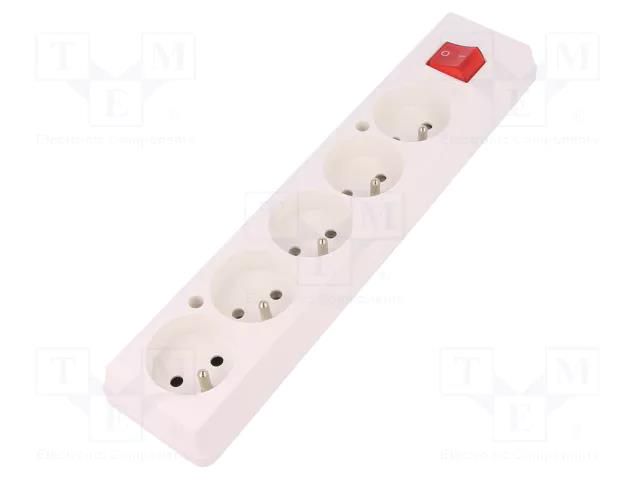 Connector: AC supply; female; splitter; 2P+PE; 250VAC; 16A; white JONEX TX-GN-570WSBI