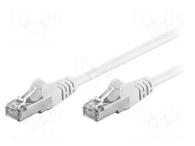 Patch cord; RJ45 plug,both sides; F/UTP; 5e; stranded; CCA; 0.5m GOOBAY F/UTP5-CCA-005WH