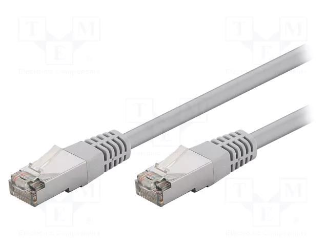 Patch cord; RJ45 plug,both sides; F/UTP; 5e; stranded; CCA; PVC Goobay F/UTP5E-CCA-050GY