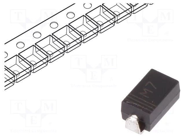 Diode: rectifying; SMD; 1kV; 1A; SMAJ; Ufmax: 1.1V; Ifsm: 30A LUGUANG ELECTRONIC M7-LGE