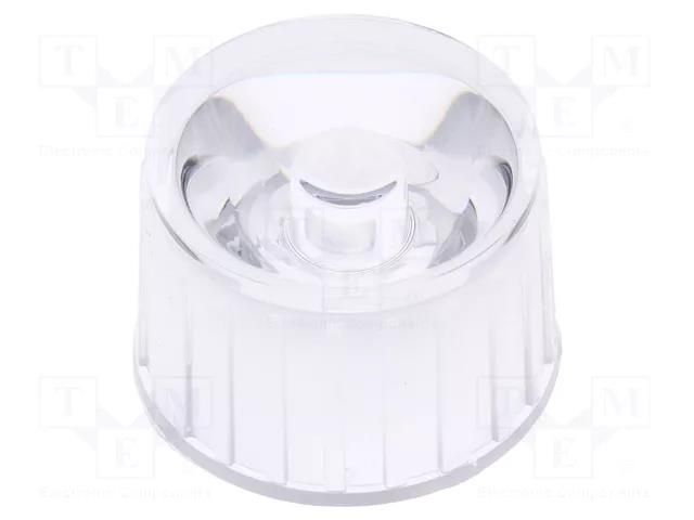 LED lens; round; colourless; 90°; with holder OPTOSUPPLY OEHW2090GF