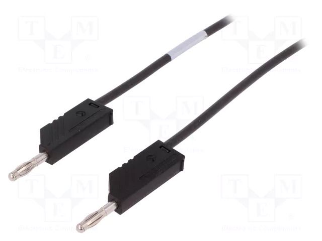 Test lead; 60VDC; 30VAC; 16A; with 4mm axial socket; Len: 0.5m HIRSCHMANN T&M MLNSIL50/1SW