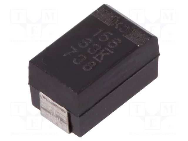 Capacitor: tantalum-polymer; low ESR; 15uF; 63VDC; 94.5uA; X; 2917 KEMET T521X156M063ATE150