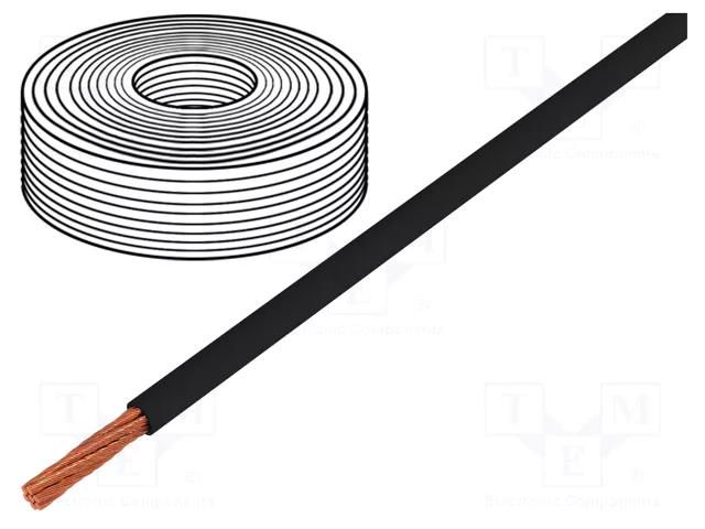 Wire; LifY; 1x2.5mm2; stranded; Cu; PVC; black; 450V,750V; -15÷80°C HELUKABEL LIFY-2.50MM2-SW