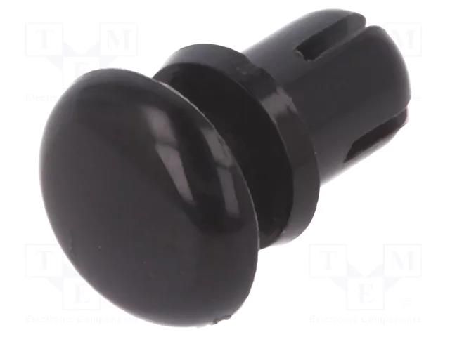 Rivet; polyamide; L.rivet: 6.5mm; Panel cutout diam: 5.1mm; black DREMEC DR8G4025.0X4.5B