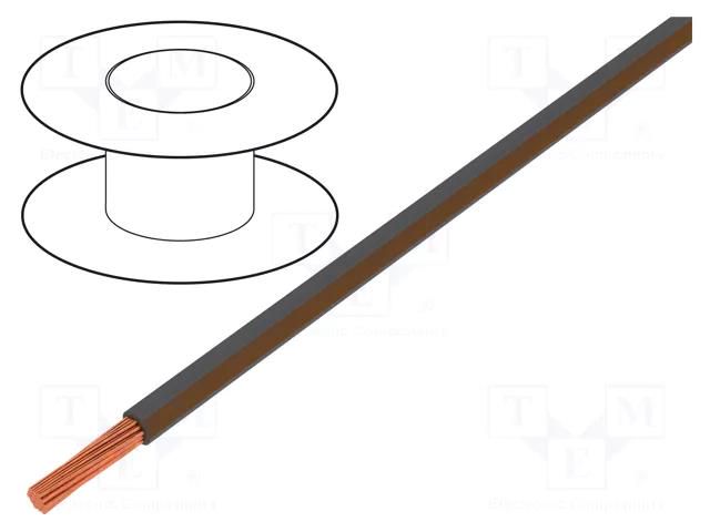 Wire; H05V-K,LgY; stranded; Cu; 1mm2; PVC; grey-brown; 300V,500V BQ CABLE LGY1.0-GY/BR