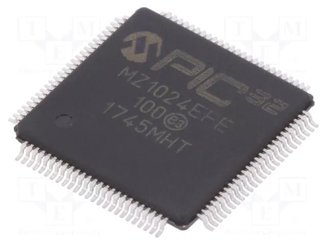 IC: PIC microcontroller; 1024kB; 2.2÷3.6VDC; SMD; TQFP100; PIC32 MICROCHIP TECHNOLOGY 32MZ1024EFE100-IPT