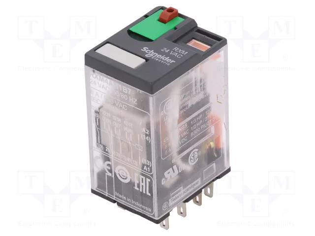 Relay: electromagnetic; 4PDT; Ucoil: 24VAC; Icontacts max: 6A SCHNEIDER ELECTRIC RXM4AB1B7