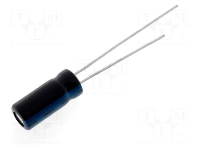 Capacitor: electrolytic; THT; 220uF; 16VDC; Ø6.3x11mm; Pitch: 2.5mm SAMWHA RD1C227M6L011BB