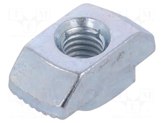 Nut; for profiles; Width of the groove: 10mm; steel; zinc; T-slot ELESA+GANTER GN505-10-M6-MB